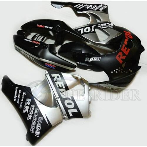 ABS Plastic Motorcycle Fairing Kits For HONDA CBR900RR 919 98- 99 Fairing Parts CBR919RR 1998 -1999 Black Grey REPSOL Bodyworks