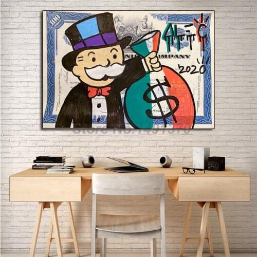 Alec Monopolies Man Money 2020 Poster Painting On Canvas Bedroom Wall Art Decoration Pictures Home Decor