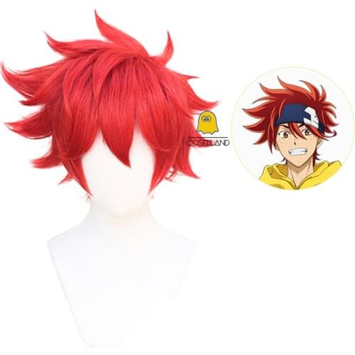 Anime SK8 the Infinity Reki Kyan Wig Red Spiky Hair SK Cosplay Costume Accessory Short Heat-resistant Hair Unisex Party Wig
