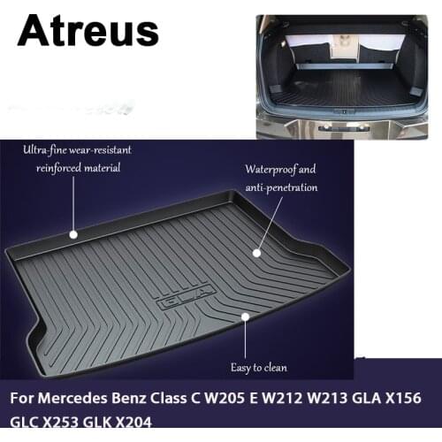 Atreus Car Trunk Cargo Floor Liner Tray Mat Cover Blanket For Mercedes Benz Class C W205 E W212 W213 GLA X156 GLC X253 GLK X204