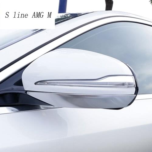 Car styling for Mercedes Benz E Class W213 rearview mirror frame door mirror cover trim stainless steel accessories auto sticker