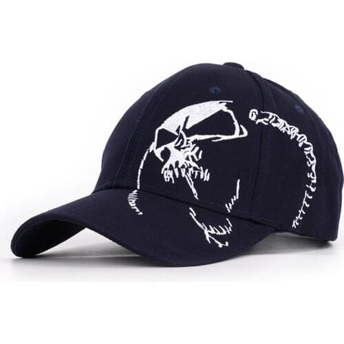Men Baseball Cap Skull Embroidery Adjustable Hats High Quality Unisex Cotton Caps Women Snapback Simple Fashion Bonnets Sun Hat