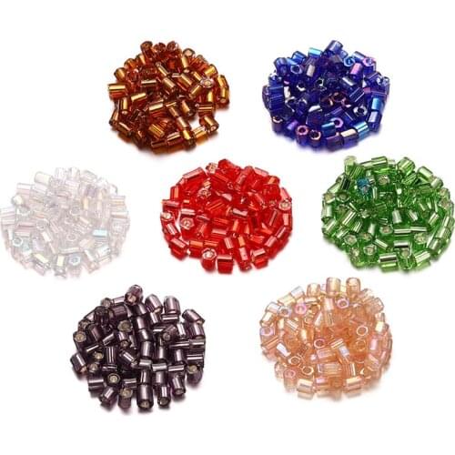 Hot 1800Pcs Rice Beads 2mm Multi-color Loose Glass Seed Beads For Fashion DIY Handmade Bracelet Necklace Beaded Accessories