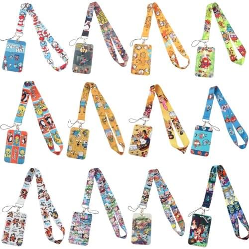CA250 New Fashion Cartoon Anime Lanyard Key Strap for Phone Keys Cartoon Lanyards ID Badge With Key Ring Holder