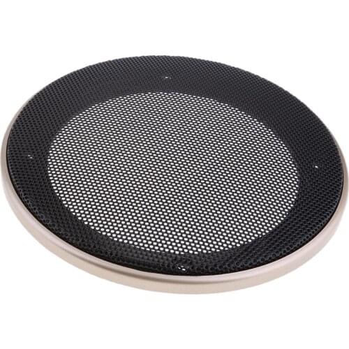 4 Inch Speaker Grills Cover Case With 4 Pcs Screws For Speaker Mounting Home Audio DIY -128mm Outer Diameter Champagne