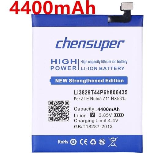 Chensuper 4400mAh Li3829T44P6h806435 For ZTE Nubia NX531J Z11 Mobile Phone Battery+Quick Arrive