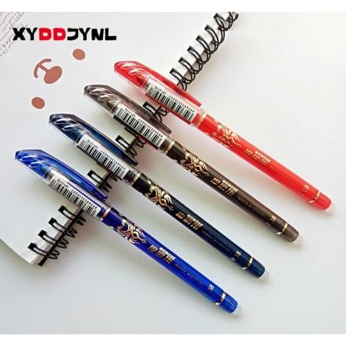 6pcs Erasable Pen 0.38mm Ink School Stationery Gel Pen Learning Essential 4 Color