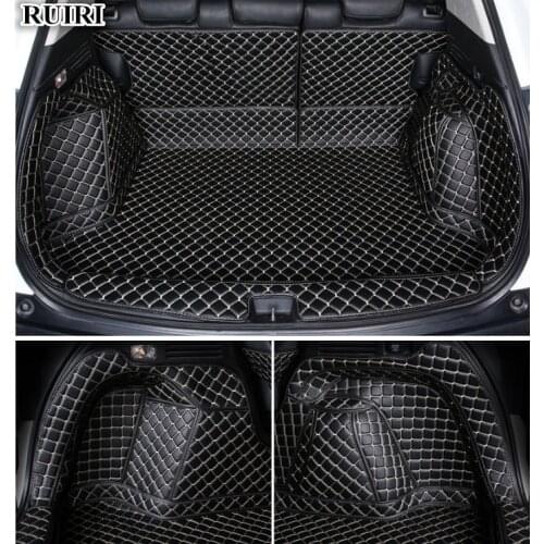 Good carpets! Full set car trunk mats for Honda Vezel 2019-2014 waterproof boot carpets cargo liner for Vezel 2016,Free shipping