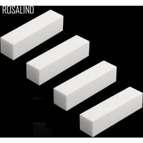 ROSALIND 4Pcs/Lot Nail Tools Buffer File Block Pedicure Manicure Buffing Sanding Polish White DIY Nail Art Woman Salon