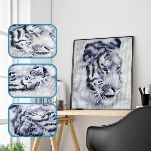 5D DIY Full Square Diamond Tiger Picture of Rhinestones Diamond Embroidery Animals Diamond Painting Cross Stitch Decoration