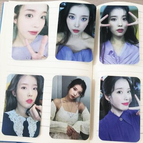 KPOP IU 6PCS Double Sides New Album LILAC Fans Collection