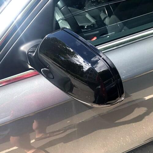 Left Right Gloss Bright Black Rearview Wing Mirror Cover Cap For Audi A4 B8.5 S4 2011-2016 A3 8P 2010-2013 A5 S5 2010-2016