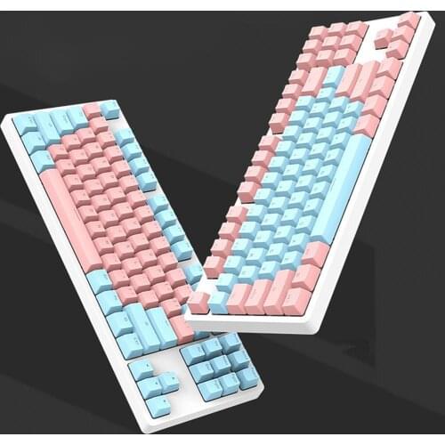 104/87-key Contrast Color Backlight PBT Mechanical Keyboard Replacement Keycaps for PC Computer keyboard accessory