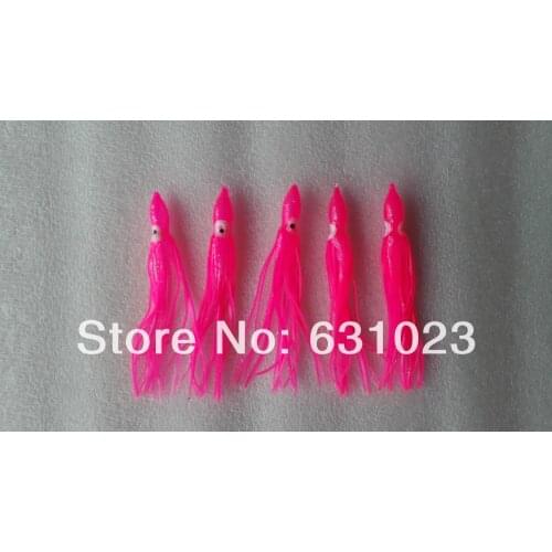 MR OCTOPUS MR OCTOPUS 50pcs 12cm , fishing lure.soft lure , octopus lure, squid jigs, , pink colour, octopus jigs, squid hooks