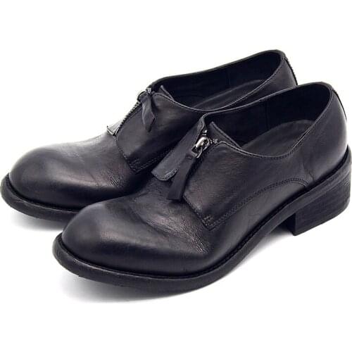 Vintage Style Black Formal Business Shoes Full Grain Leather Handmade Genuine leather Mens Oxfords