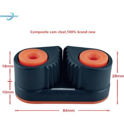 Nylon Boat Fast Entry Cam Cleat With Leading Rings Ball Bearings Rope Clamp Pilates Equipment Boat Cleats Kayak Marine Accessary