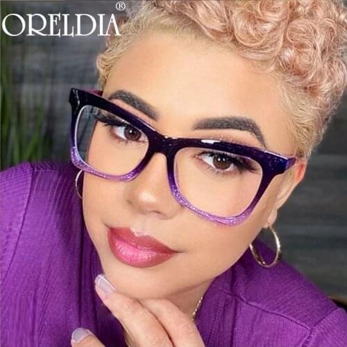Fashion TR90 Cat Eye Anti Blue Light Optical Glasses Frames 2021 New Women Men TR90 Fashion Optical Computer Eyeglasses UV40