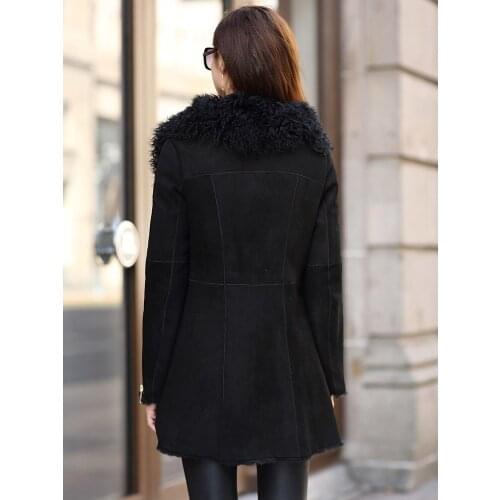 Faced Double 2020 Real Fur Coat Female Luxury Wool Fur Coats Winter Jacket Women Real Leather Jacket Manteau Femme MY s