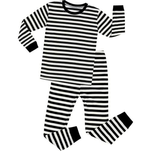 Boys Pajamas Sets Stripe Pyjamas 2pcs for Boys Toddler Sleepwear Suits Kids Pyjamas Sets Clothes for Children from 2 to 8 Years