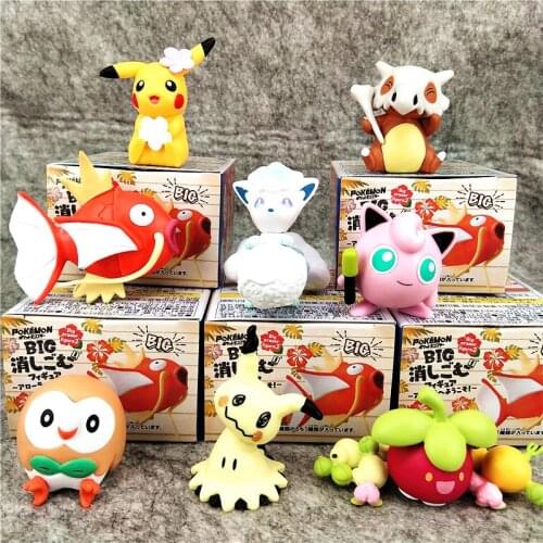 Pokemon Anime Blind box Shutter Box Japanese Style Hawaiian Pikachu Pokemon 8 Styles Anime Toys Characters Surprise Gift
