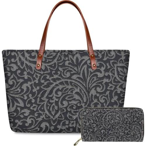 Promotional Polynesian Traditional Tribal Style Print Ladies Hand Bag Set New Fashion Hand Bag For Women Tote Hand Bags