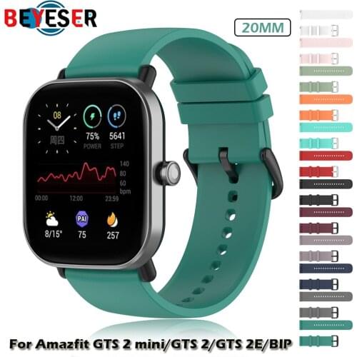 Smart Watch Strap For Huami Amazfit GTS 2 Mini 2e 20mm Wrist Band For Xiaomi Amazfit Bip U / S / Gts2 Silicone Bracelet