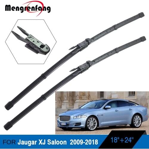For Jaugar XJ Saloon Car Styling Front Windscreen Wiper Blades Soft Rubber Wiper Pinch Tab Arms 2009-2018