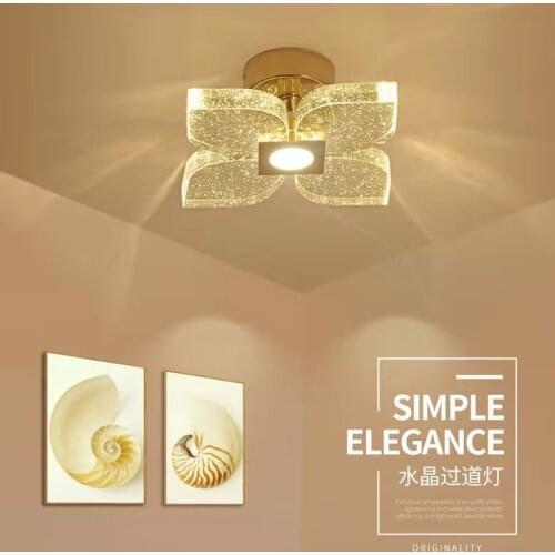 Modern Simple Crystal Ceiling Aisle Corridor Porch Balcony Creative Personality Entrance Hall Lamp Lighting Indoor Home