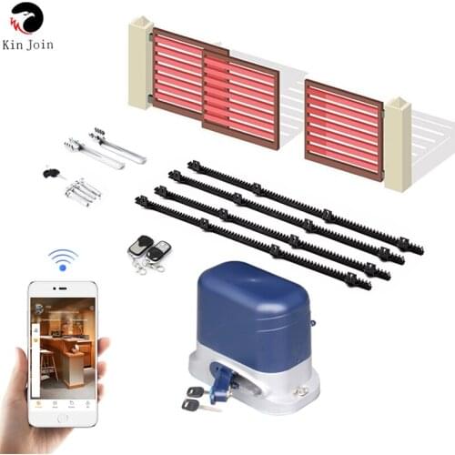 Heavy duty Cantilever Timber & Steel Sliding Gate‘s Motor Opener Closer engine with 4M strong gear Nylon racks wifi controller