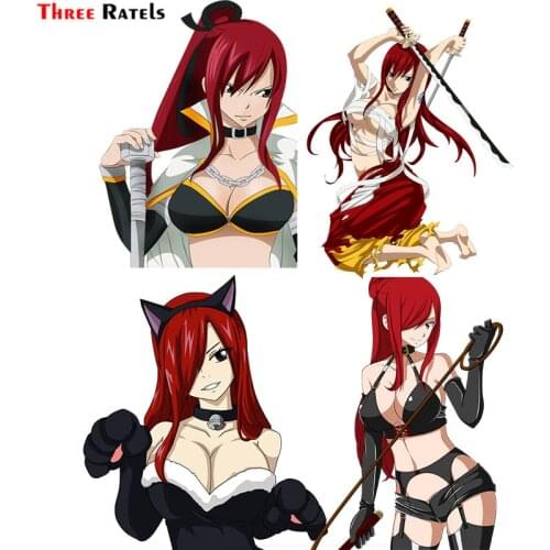 Three Ratels F201 Sexy Anime Girl Erza Scarlet Fairy Tail For Haval H9 Stickers Car Accessories Waterproof&Vunyl Auto Decals