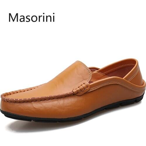 Trend Breathable 2020 Summer Genuine Leather Men Shoes Loafers Male Moccasins Flats Casual Boat Driver Soft Footwear Driving 47