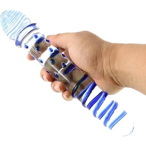 Lengthen crystal glass stick anal dildo male female masturbator sex toys stimulation vagina butt Plug super big glass toy