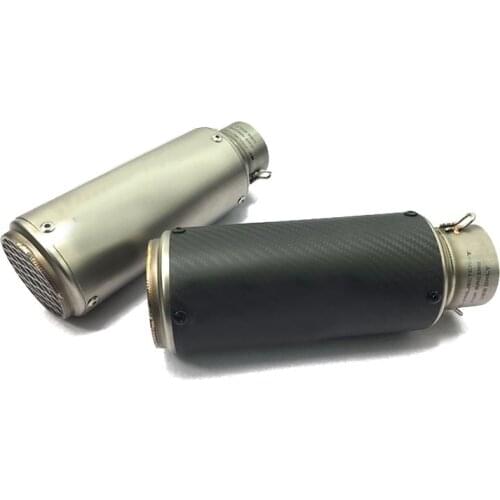 Stainless Steel 60mm 51mm Universal Motorcycle Exhaust Pipe Laser Logo Muffler Racing With Sticker for S1000RR Z800 Z1000 CBR600