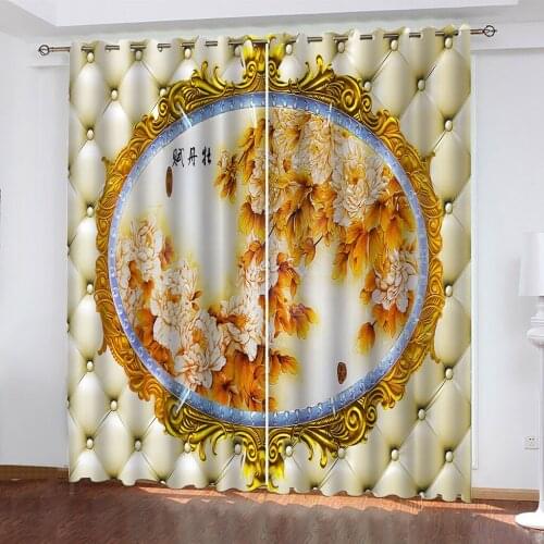 High-Quality Dermatoglyph And Gorgeous Flowers 3D Curtains Blackout Window Living Room Bedroom Insulation And Sun Protection