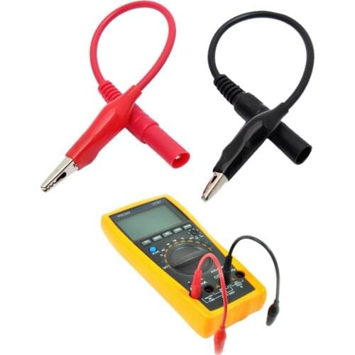 2PCS DIY Test Leads Alligators High Quality Alligator Clips Electrical Double-ended Crocodile Clips Roach Clip Test Jumper Wire