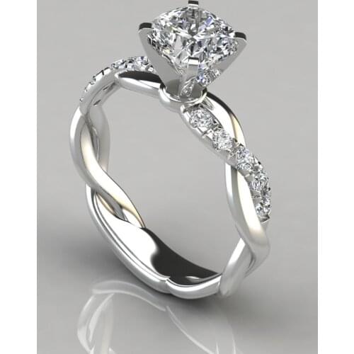 14K Gold White 1 Carat FL Diamond Ring for Female Silver 925 Jewelry Gemstone 14 K Yellow Gold Jewelry Diamond Ring Box Gifts