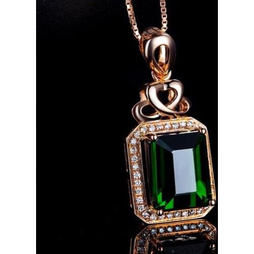 MENGYI Luxury Exquisite Square Zircon Heart-Shaped Pendant Necklace Womens Vintage Jewelry Gift Wedding 9 2 5 Choker Wholesale