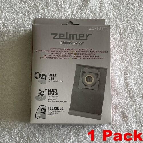 1 Pack Replacement Zelmer Filter Bag Fits for Syrius(1600), Magnat(3000), Jupiter(4000), Solaris(5000), Twix(5500)