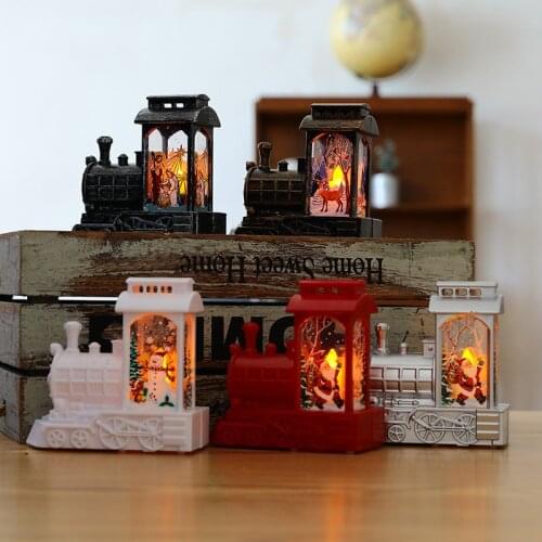 2020 Christmas Snowman Elk LED Lights Train Santa Claus Merry Christmas Decorations For Home Xmas Natal Navidad New Year 2021