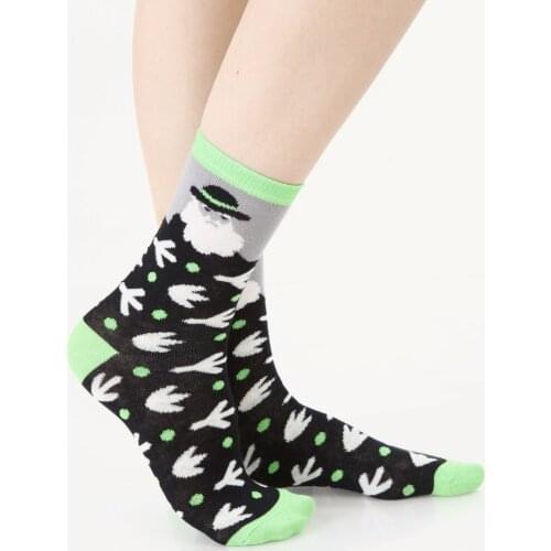 3 pair from turkey high quality cotton happy socks womens summer lot pack wholesale charles darwin animated funny socs design