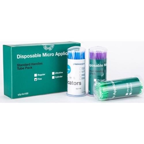 4-cylinder dental materials, tools, consumables, small hair brush applicator sticks, barreled disposable applicator sticks, cott