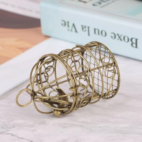 73mm*45mm 1:12 Dollhouse Miniature Furniture Metal Bird Cage For Dollhouse Decor Birdcage Size