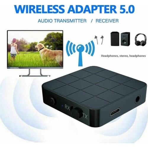 1Pcs Bluetooth 5.0 Audio Transmitter Receiver AUX 3.5MM Stereo PC Jack Computer Wireless Speaker TV Adapters USB For Car Au I8X5