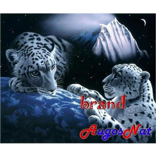 AugosNat diamond painting leopards rhinestone embroidery sticker mosaic art decor diamond dots poster wall paper diy craft gift