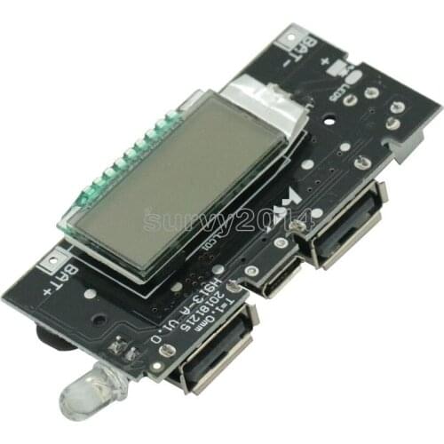 Dual USB 5V 1A 2.1A Mobile Power Bank 18650 Battery Charger PCB Power Module Accessories For Phone DIY New LED LCD Module Board