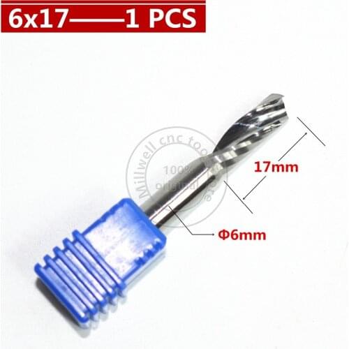 6mm*17mm-1PCS,Freeshipping,CNC wood tools,carbide End Mill,woodworking insert router bit,Tungsten milling cutter,MDF,PVC,Acrylic