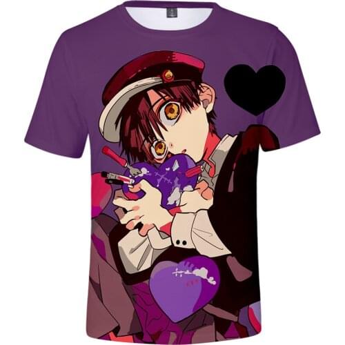 Japan Anime Toilet-Bound Hanako-kun Tshirt Hot Sale 3D Short Sleeves Tees Unisex Cosplay Tops