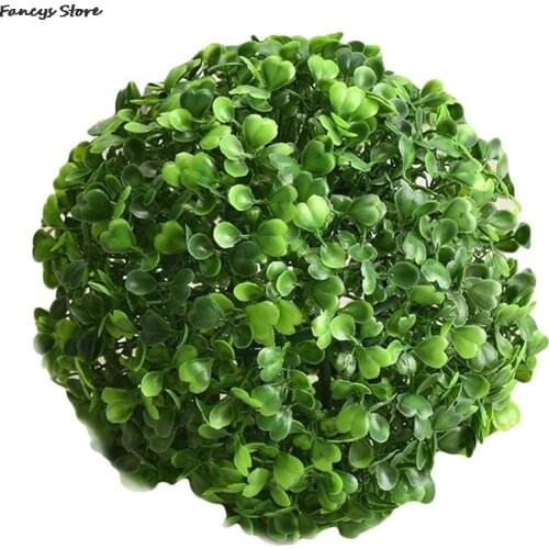Artificial Plant Ball Garden Hanging Grass Ball Topiary Ball Grass Plant For Home Garden Wedding Party Decor Wall Hanging Ball