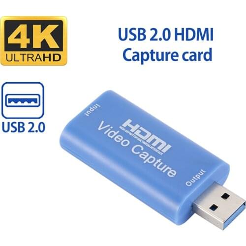 Mini Video Card 4K 1080P HDMI to USB 2.0 Video Capture Card Grabber for PS4 Switch Game DVD HD Camera Recording & Live Streaming