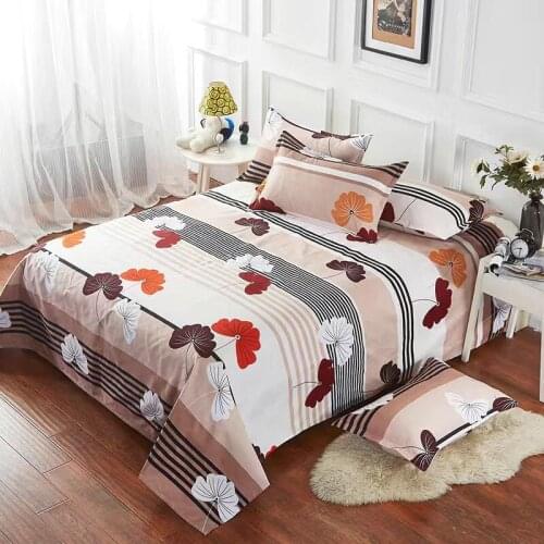 2020 Winter Bed Sheet + Pillow Case Decor Brand Cotton Bed Sheet Home Textile Para Bed Sheet Flower Pattern Protector New Sheet